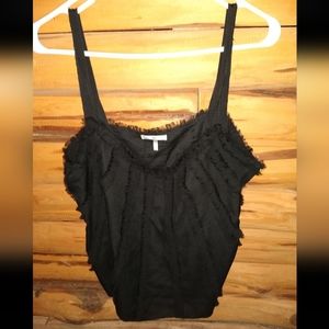 Metro 7 Black Fuzzy Tank Top